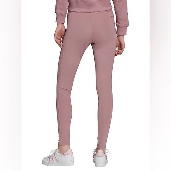 ADIDAS Adicolor Classics Tonal 3-Stripes Tights in Magic Mauve sz L NWOT RARE - Picture 4 of 11